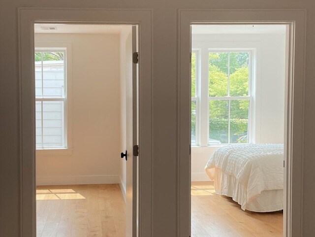 living room featuring light hardwood / wood-style floors