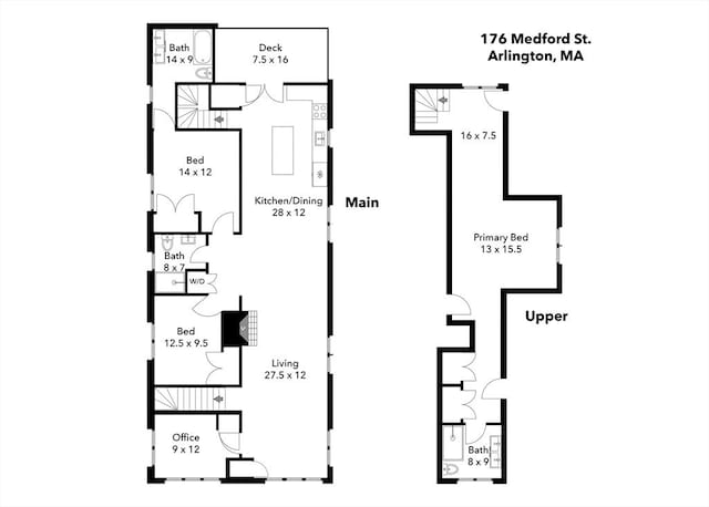 176 Medford St Unit 176, Arlington, MA 02474 - view of home floor plan