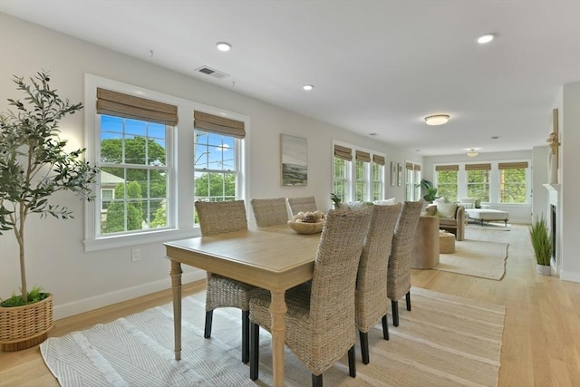 176 Medford St Unit 176, Arlington, MA 02474 - dining area with plenty of natural light, light wood finished floors, and recessed lighting