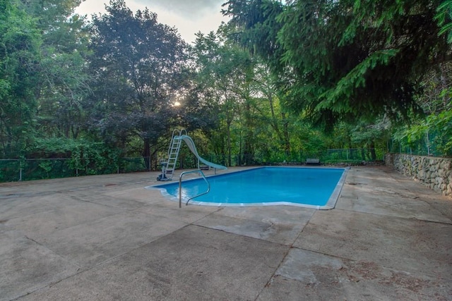 46 Baremeadow St, Methuen, MA 01844 - view of pool featuring a water slide and a patio