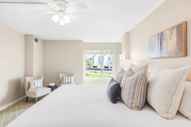 121 Nantasket Ave Unit 203, Hull, MA 02045 - carpeted bedroom with baseboards and a ceiling fan