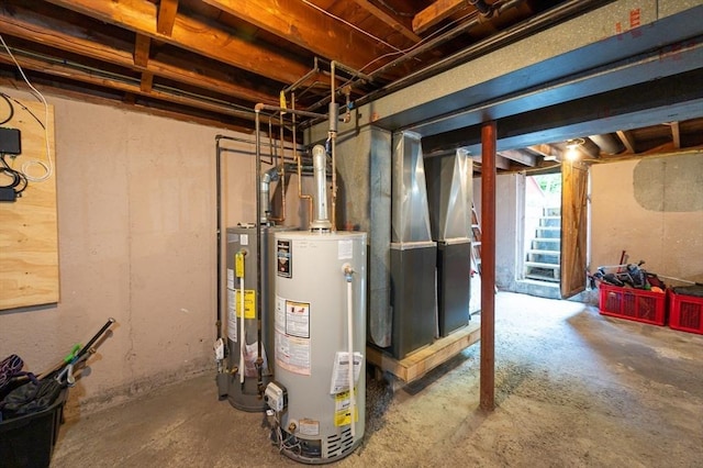258-260 Pleasant St, Lowell, MA 01852 - basement with water heater and heating unit