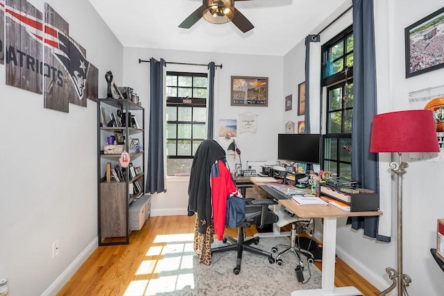 6 Edgehill Rd, Billerica, MA 01862 - office space featuring wood finished floors and a ceiling fan