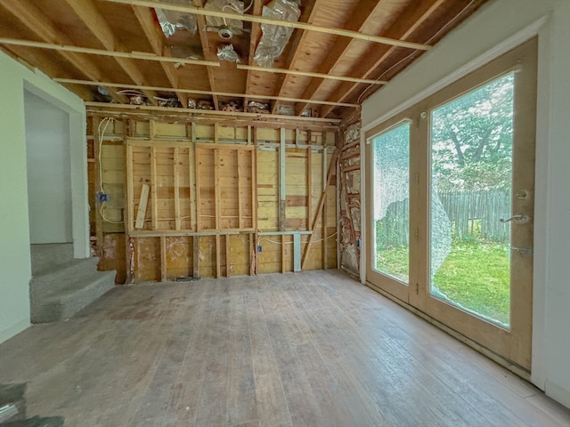 interior space with light wood-type flooring