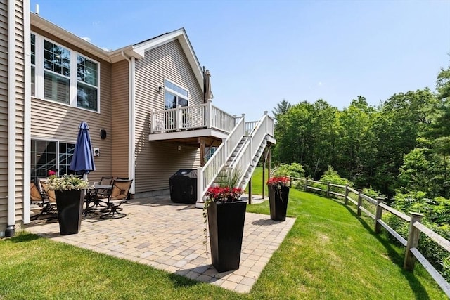 109 Phoebe St Unit 109, Methuen, MA 01844 - rear view of house featuring stairs, a patio area, and a deck