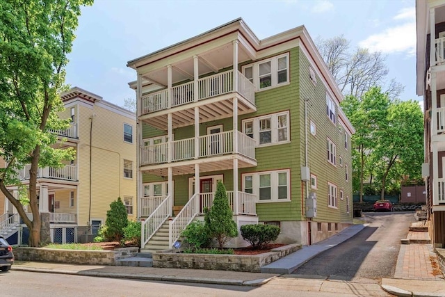view of property with a balcony