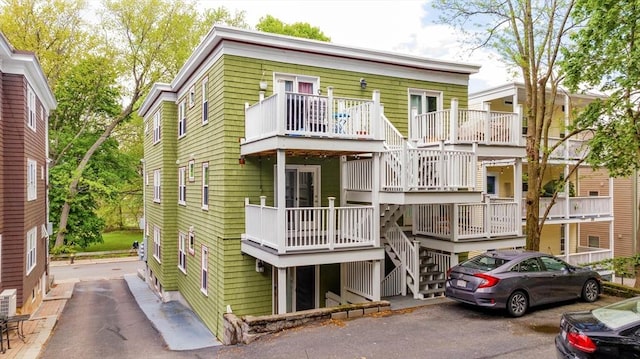 view of front of property with stairway