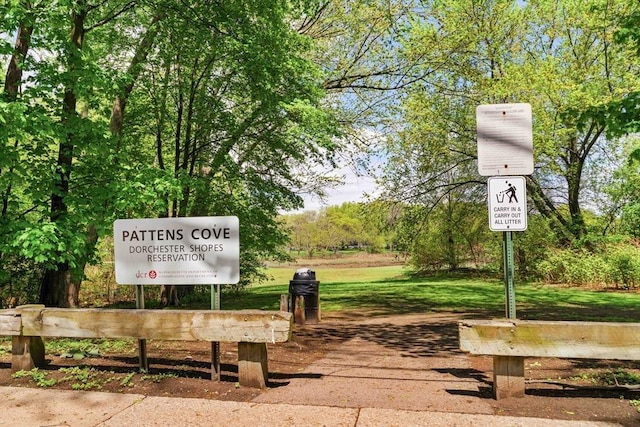 surrounding community featuring a lawn