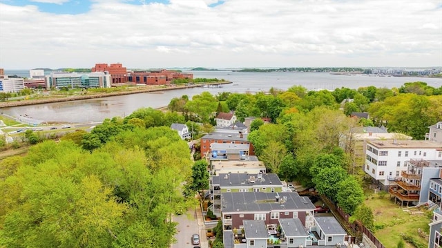 drone / aerial view of a large body of water