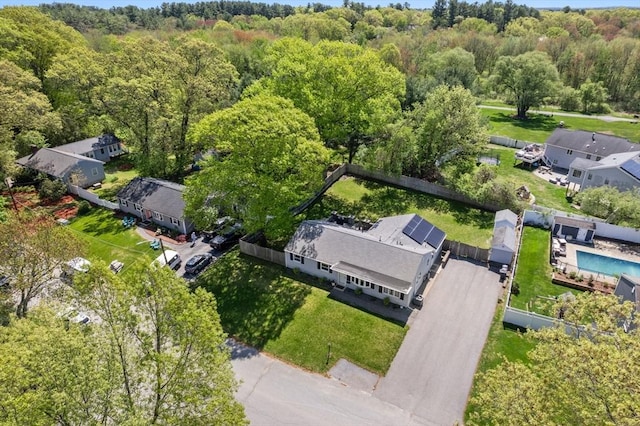 5 Eclipse Ave, Chelmsford, MA 01824 - aerial view of a heavily wooded area and a pool