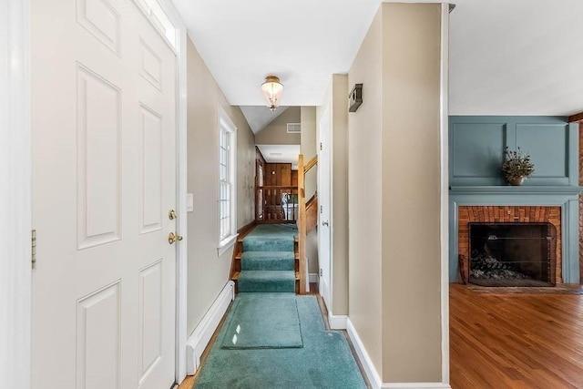 57 Rudon Dr, North Attleboro, MA 02760 - corridor featuring baseboards and stairway