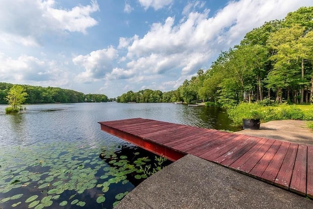 57 Rudon Dr, North Attleboro, MA 02760 - dock featuring a water view and a forest view