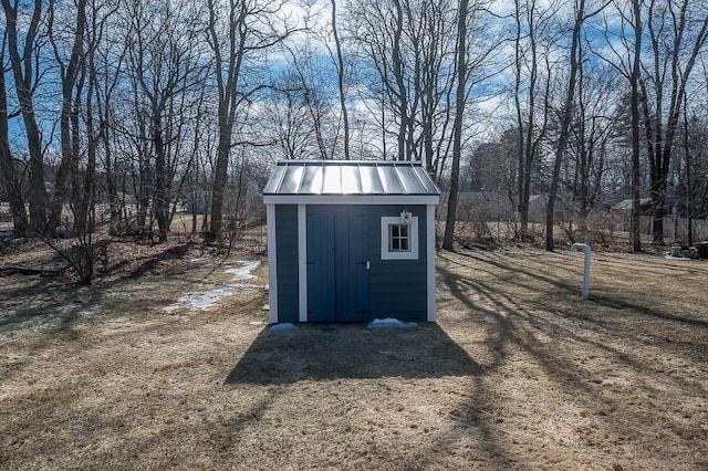 view of shed