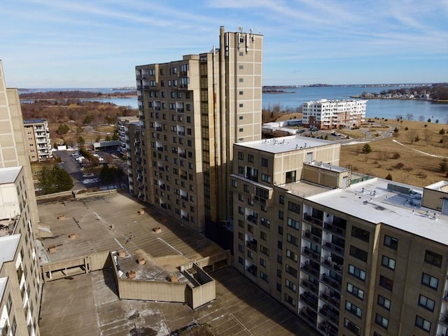 property's view of city with a water view