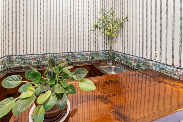 interior details featuring sink