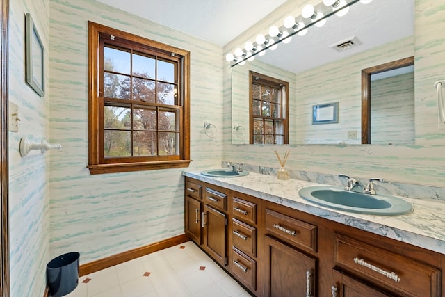 bathroom with vanity