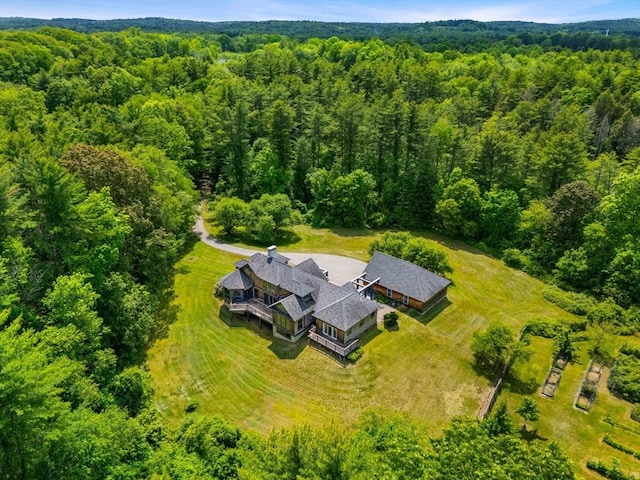 7 Penhollow Ln, Hampton Falls, NH 03844 - aerial view of property and surrounding area featuring a heavily wooded area