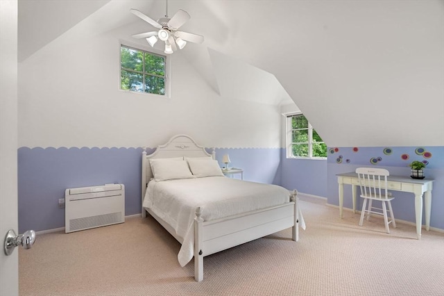 7 Penhollow Ln, Hampton Falls, NH 03844 - carpeted bedroom with lofted ceiling, baseboards, and ceiling fan