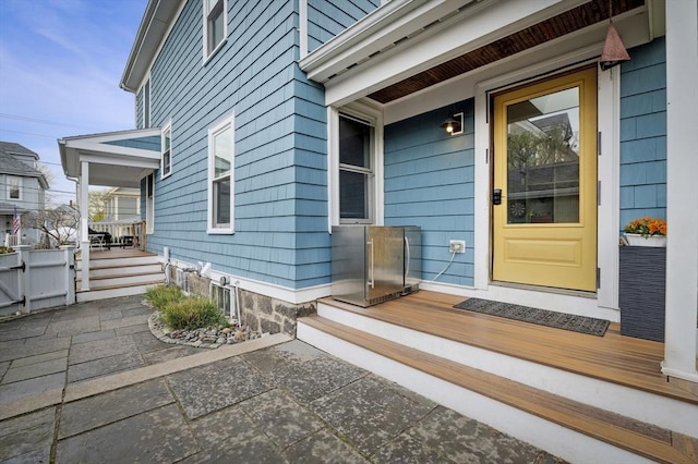 view of doorway to property