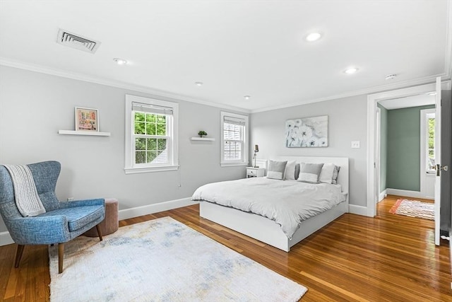 4 Worthen Rd, Winchester, MA 01890 - bedroom featuring ornamental molding, wood finished floors, and recessed lighting
