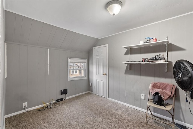 205-207 High St, Fitchburg, MA 01420 - misc room with carpet flooring and lofted ceiling
