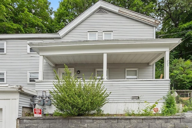 205-207 High St, Fitchburg, MA 01420 - view of front of house with covered porch