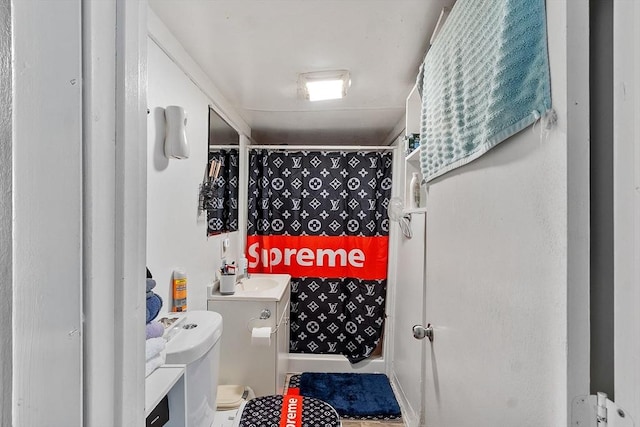 205-207 High St, Fitchburg, MA 01420 - full bathroom featuring vanity and a shower with curtain