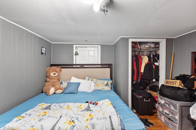 205-207 High St, Fitchburg, MA 01420 - bedroom with a closet and wood finished floors