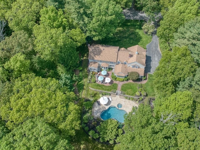 171 Brentwood Cir, North Andover, MA 01845 - aerial view of property's location featuring a pool