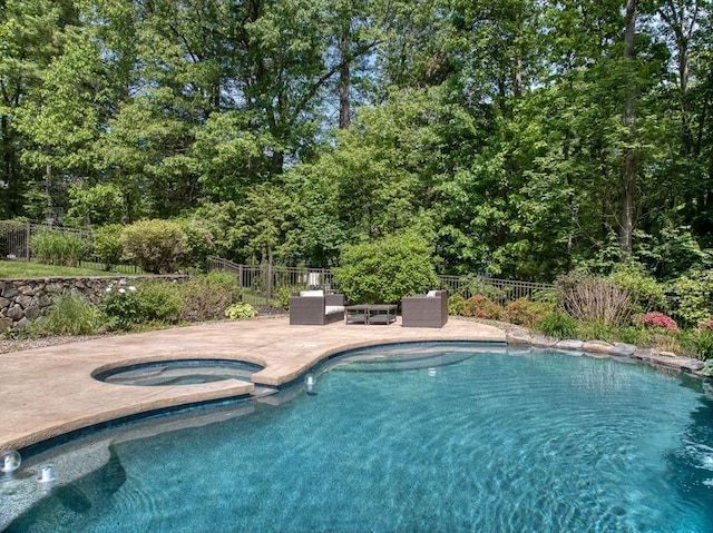 171 Brentwood Cir, North Andover, MA 01845 - view of pool with a patio area and a pool with connected hot tub