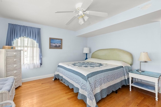 16 Ocean St Unit A, Salisbury, MA 01952 - bedroom with light wood-style floors and a ceiling fan