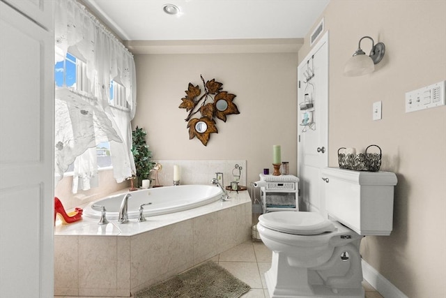 16 Ocean St Unit A, Salisbury, MA 01952 - bathroom with a bath, tile patterned flooring, and healthy amount of natural light
