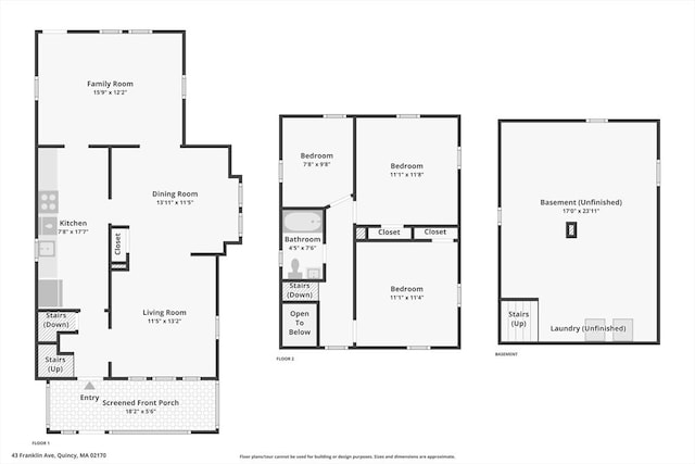 45 Franklin Ave, Quincy, MA 02170 - floor plan