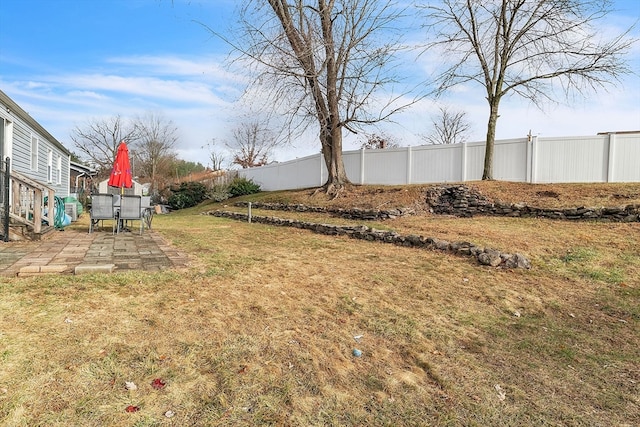 view of yard featuring a patio area