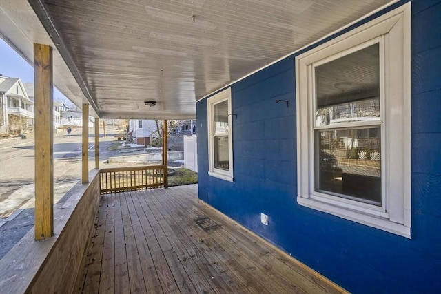 wooden deck with a porch