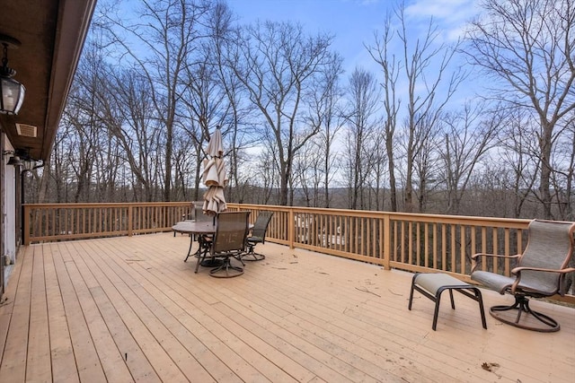 view of wooden terrace