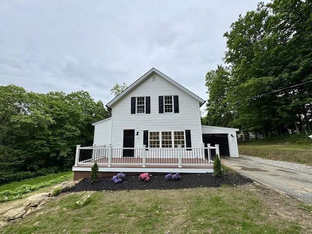5 Mechanic St, Brookfield, MA 01506 - view of front of home featuring a wooden deck and asphalt driveway