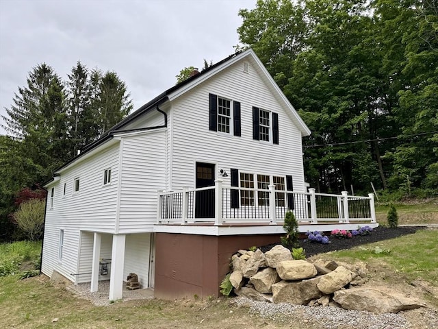 5 Mechanic St, Brookfield, MA 01506 - rear view of property featuring a wooden deck