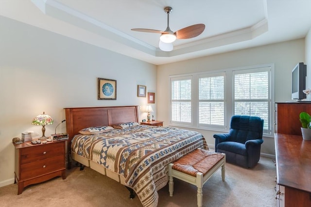 28 Picket Fence, Plymouth, MA 02360 - bedroom with carpet, crown molding, a raised ceiling, ceiling fan, and baseboards