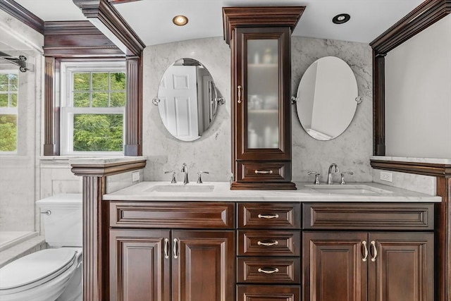8 Knight Rd, Framingham, MA 01701 - full bathroom featuring double vanity and toilet