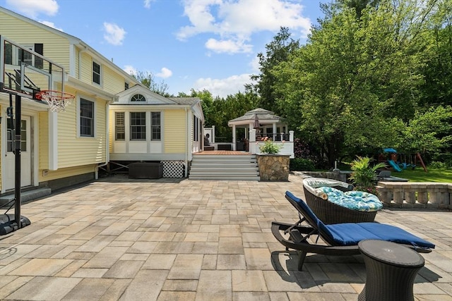 8 Knight Rd, Framingham, MA 01701 - view of patio with a gazebo and a playground