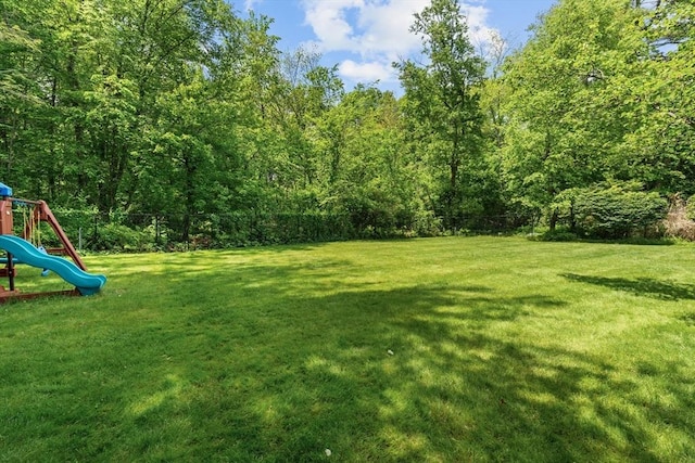 8 Knight Rd, Framingham, MA 01701 - view of yard with a playground and a forest view