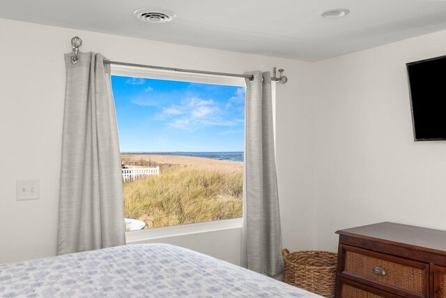 bedroom with visible vents
