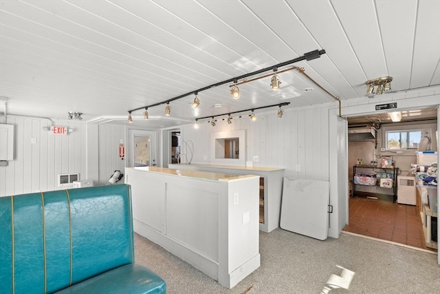 kitchen with track lighting