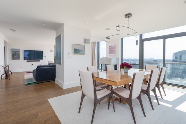 dining room featuring hardwood / wood-style floors