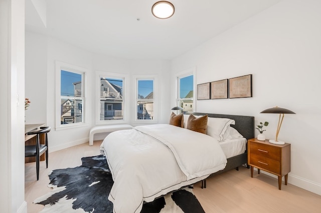 bedroom featuring light hardwood / wood-style floors