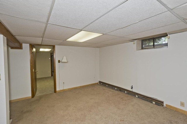 118 Woodland Rd, Springfield, MA 01129 - finished basement featuring light colored carpet and a paneled ceiling
