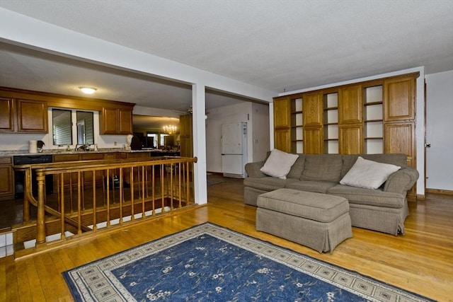 118 Woodland Rd, Springfield, MA 01129 - living room with light wood finished floors and a textured ceiling