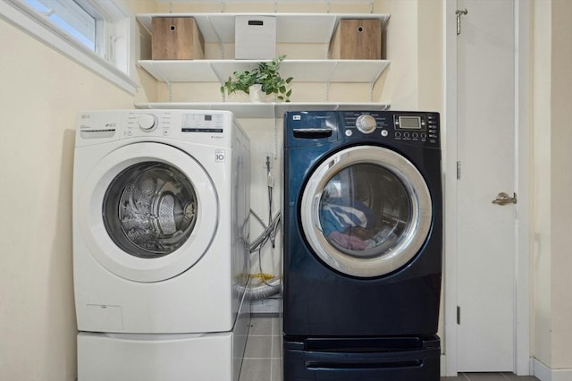 laundry room featuring washer and dryer