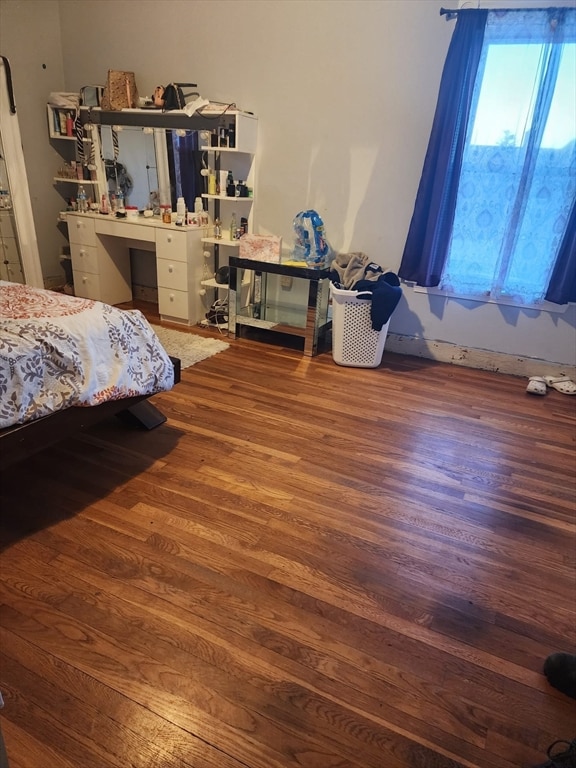 bedroom featuring hardwood / wood-style flooring